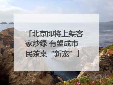 北京即将上架客家炒绿 有望成市民茶桌“新宠”