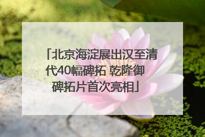 北京海淀展出汉至清代40幅碑拓 乾隆御碑拓片首次亮相