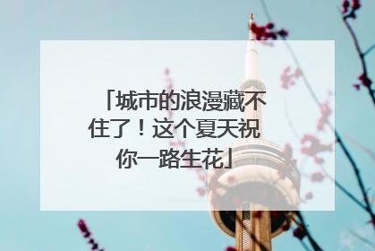 城市的浪漫藏不住了！这个夏天祝你一路生花