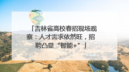 吉林省高校春招现场观察：人才需求依然旺，招聘凸显“智能+”