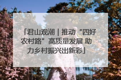 君山观潮｜推动“四好农村路”高质量发展 助力乡村振兴出新彩
