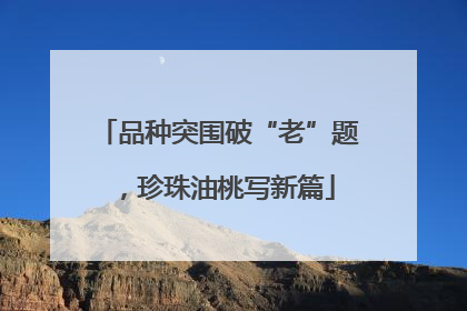 品种突围破“老”题，珍珠油桃写新篇