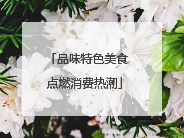 品味特色美食 点燃消费热潮