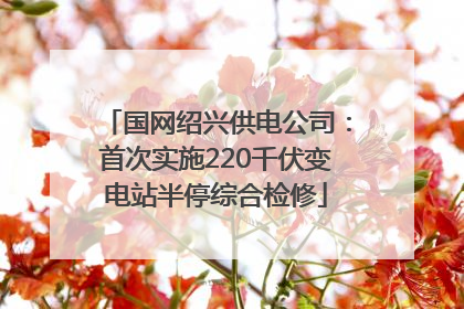 国网绍兴供电公司：首次实施220千伏变电站半停综合检修