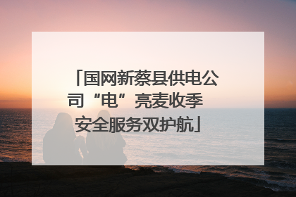 国网新蔡县供电公司“电”亮麦收季 安全服务双护航