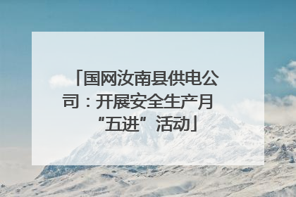 国网汝南县供电公司：开展安全生产月“五进”活动
