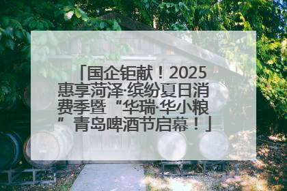 国企钜献！2025惠享菏泽·缤纷夏日消费季暨“华瑞·华小粮”青岛啤酒节启幕！