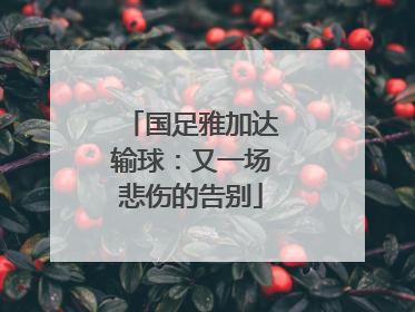 国足雅加达输球：又一场悲伤的告别