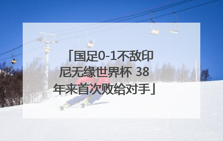 国足0-1不敌印尼无缘世界杯 38年来首次败给对手