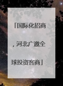国际化招商，河北广邀全球投资客商