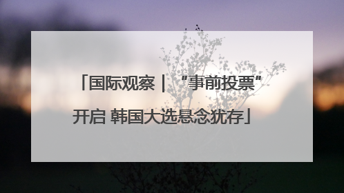 国际观察｜“事前投票”开启 韩国大选悬念犹存