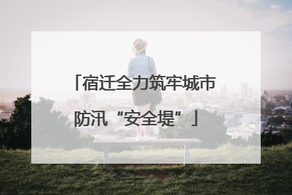 宿迁全力筑牢城市防汛“安全堤”