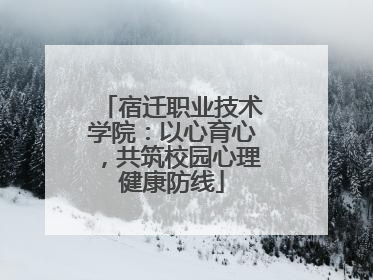 宿迁职业技术学院：以心育心，共筑校园心理健康防线
