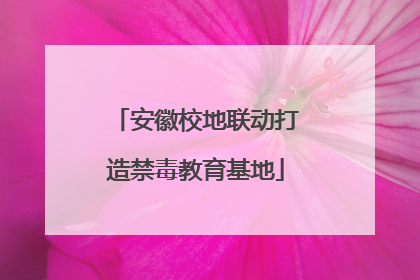安徽校地联动打造禁毒教育基地