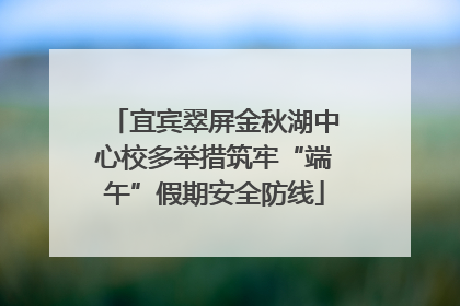 宜宾翠屏金秋湖中心校多举措筑牢“端午”假期安全防线