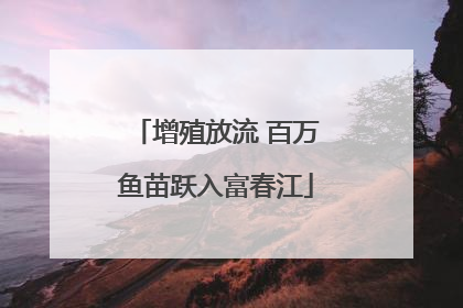 增殖放流 百万鱼苗跃入富春江
