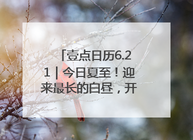 壹点日历6.21｜今日夏至！迎来最长的白昼，开始最甜的夏天