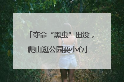 夺命“黑虫”出没，爬山逛公园要小心