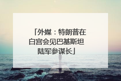 外媒：特朗普在白宫会见巴基斯坦陆军参谋长