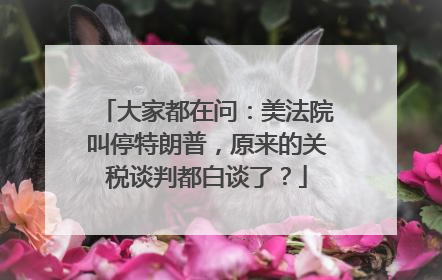 大家都在问：美法院叫停特朗普，原来的关税谈判都白谈了？