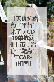 天价抗癌药“平替”来了？CD19单抗获批上市，治疗“靶点”与CAR-T相同