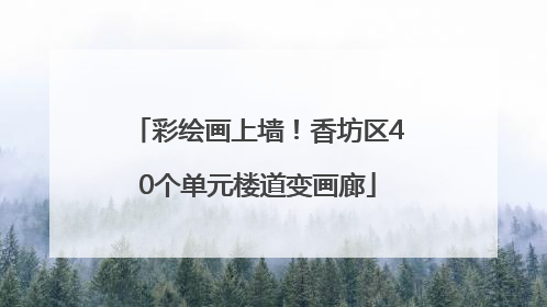 彩绘画上墙！香坊区40个单元楼道变画廊