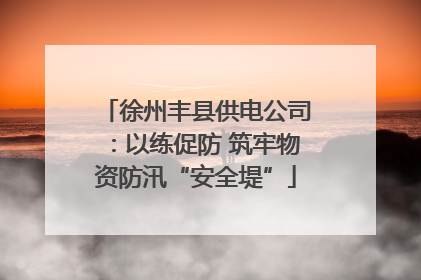 徐州丰县供电公司：以练促防 筑牢物资防汛“安全堤”