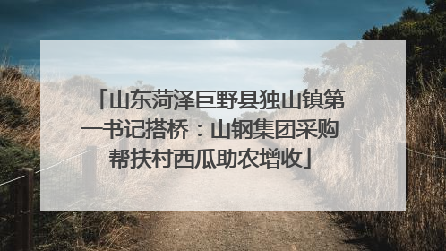 山东菏泽巨野县独山镇第一书记搭桥：山钢集团采购帮扶村西瓜助农增收