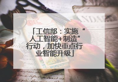 工信部：实施“人工智能+制造”行动，加快重点行业智能升级