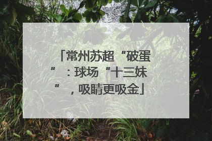 常州苏超“破蛋”：球场“十三妹”，吸睛更吸金