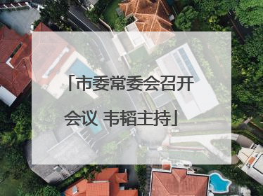 市委常委会召开会议 韦韬主持