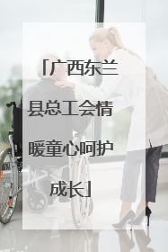 广西东兰县总工会情暖童心呵护成长
