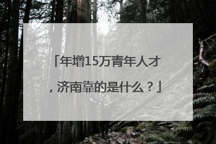 年增15万青年人才，济南靠的是什么？