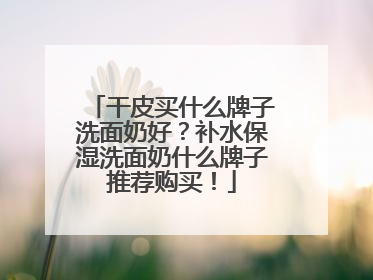 干皮买什么牌子洗面奶好？补水保湿洗面奶什么牌子推荐购买！