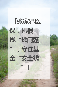 张家界医保：扎根一线“找问题”，守住基金“安全线”