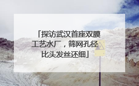 探访武汉首座双膜工艺水厂，筛网孔径比头发丝还细
