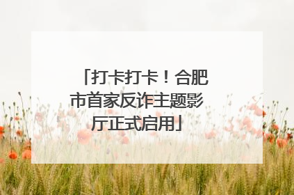 打卡打卡！合肥市首家反诈主题影厅正式启用
