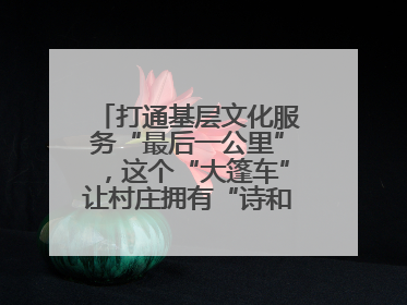 打通基层文化服务“最后一公里”，这个“大篷车”让村庄拥有“诗和远方”