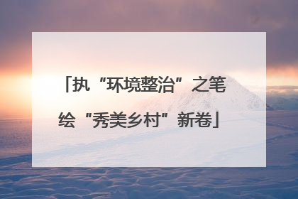 执“环境整治”之笔 绘“秀美乡村”新卷