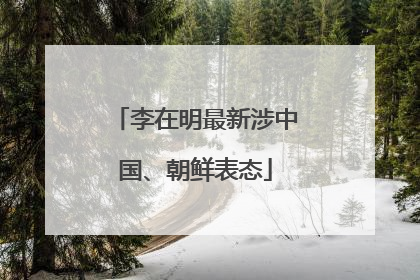 李在明最新涉中国、朝鲜表态