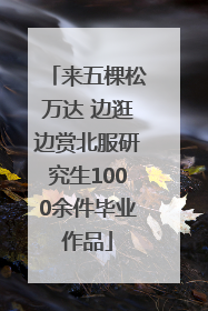来五棵松万达 边逛边赏北服研究生1000余件毕业作品