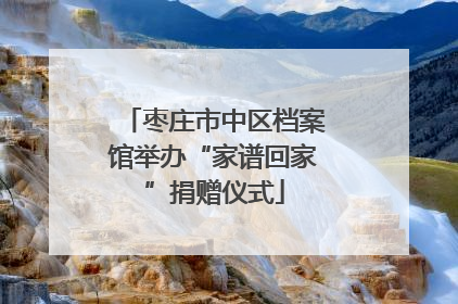 枣庄市中区档案馆举办“家谱回家”捐赠仪式
