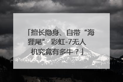 擅长隐身、自带“海狸尾” 彩虹-7无人机究竟有多牛？