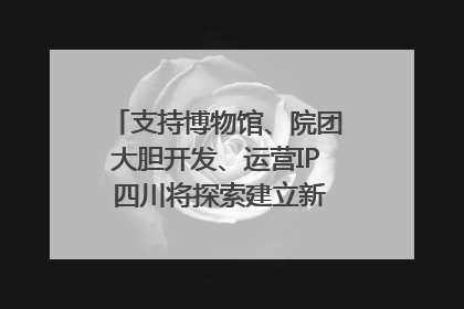 支持博物馆、院团大胆开发、运营IP 四川将探索建立新的收入分配激励机制｜新闻发布最前线