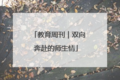 教育周刊｜双向奔赴的师生情