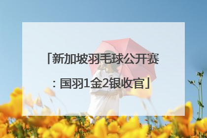 新加坡羽毛球公开赛：国羽1金2银收官