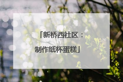 新桥西社区：制作纸杯蛋糕