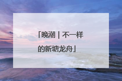 晚潮｜不一样的新塘龙舟