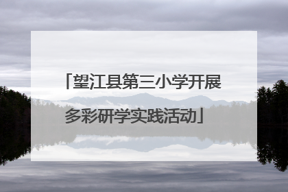 望江县第三小学开展多彩研学实践活动
