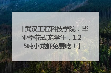 武汉工程科技学院：毕业季花式宠学生，1.25吨小龙虾免费吃！